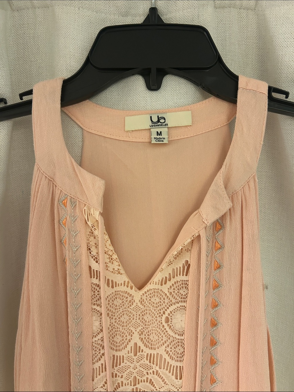 Ya Los Angeles Blush Pink Crochet-Trim Sleeveless Dress - Picture 3 of 4